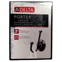 Delta Porter 7 in. H x 5.2 in. W x 3.1 in. L Oil-Rubbed Bronze Robe Hook