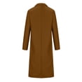 thumbnail image 6 of XFLWAM Trench Coats for Women Oversized Lapel Double Breasted Pea Coat Winter Wool Blend Jacket Trench Coat Long Coat Brown XL, 6 of 8