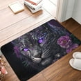 Front Door Mat Outside Indoor Outdoor Entrance PurpleEyed Floral