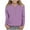 Purple, variant on Efsteb Girls Long Sleeve Shirts Loose Fashion Button V Neck Dressy Casual Blouses Casual Comfy Cute Tops Solid Color Blouses (Green,13 Years)