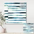 thumbnail image 4 of Designart ' Dark Blue Verticals Aquatic ' Modern Canvas Wall Art Print, 4 of 4