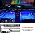 thumbnail image 3 of Iluminación Interior Luz ambiental LED RGB Lámpara decorativa para automóvil Control remoto de música (cargador para automóvil-48), 3 of 7
