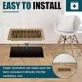 thumbnail image 2 of Floor Register 4x10, 4 Pack Floor Register Vents,Heavy Duty Steel Walkable Floor Grates,Adjustable Decor Grate, 2 of 5