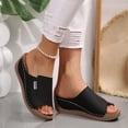 thumbnail image 6 of Norvail Womens Fashion Comfortable Breathable Platform Slides Wedge Sandals with Stitching Detail Casual Summer Mules Open Toe Arch Support, 6 of 8