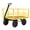 yellow rims + black frame, variant on Heavy Duty 4-in-1 Steel Garden Dump Cart – 1400 lbs Utility Yard Wagon Trailer – Removable Mesh Sides – 13-Inch Wheels – Ideal for Gardening, Soil, Tools & Plant Transport
