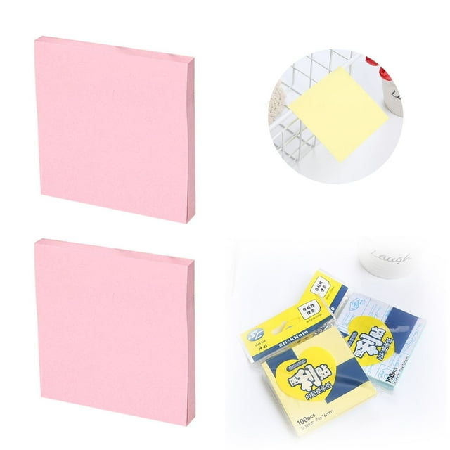 Cqxid Sticky Note Under $5 Sticky Notes 7.6x7.6cm Self Stick Notes Bright Colors Sticky Notes Student Paper Self Adhesive Note Paper Square Sticker (Pastel)