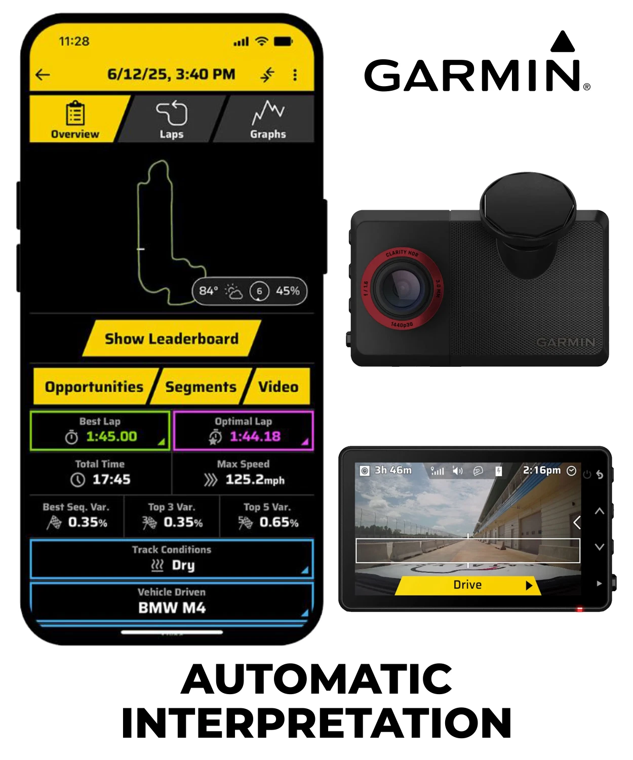 Garmin Catalyst 2 Racetrack Driving Performance Optimizer, On-Track Coaching, True Optimal Lap Technology, Detailed Performance Data, Leaderboards, Motorsports w/ Wearable4U PowerBank Bundle