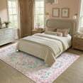 thumbnail image 2 of Lahome Washable 5'x7' Floral Bow Area Rug, Pink Rugs for Living Room, Soft Ultra-Thin Non-Slip Carpet for Girls Bedroom Nursery Dorm Kids Room Playroom, Pink, 2 of 8