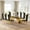 Gold Table & Gold Balck Chair, variant on 9-Piece Modern Dining Room Set for 8, 94.49" Rectangular Tempered Glass Table, Streamlined High-Back PU Leather Chairs, X-Shaped Mirrored Legs