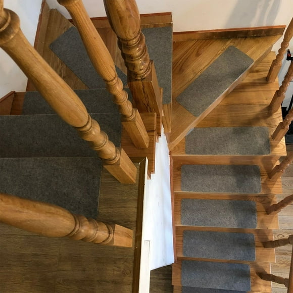 Stair Treads Carpet,Carpet Stair Treads,55X20Cm Non-Slip Carpet Stair Treads Non-Slippery Rug Slip Resistive Indoor Runner for Kids Elders and Pet with Reusable Adhesive,Carpet for Stairs