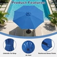 thumbnail image 6 of Aoodor Patio Umbrella Replacement Canopy for 10 ft 8 Ribs Table Umbrella, Outdoor Umbrella Replacement for Market Parasol, Royal Blue Canopy Only, 6 of 8