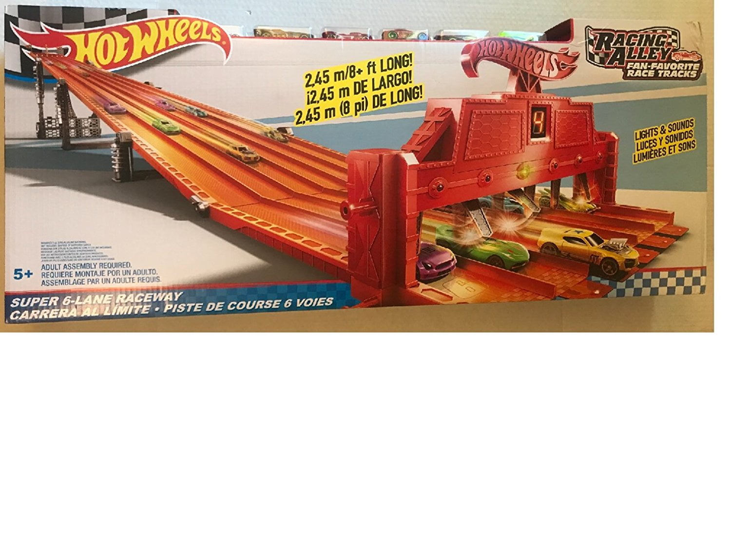 2017 Hot Wheels Racing Alley FanFavorite Race Tracks Super 6Lane