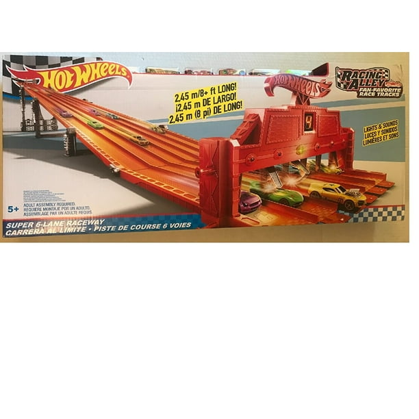 2017 Hot Wheels Racing Alley FanFavorite Race Tracks Super 6Lane