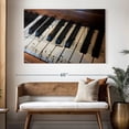 thumbnail image 3 of Elephant Stock Vintage Piano Keys Wall Art - Horizontal Canvas Wall Art - Living Room Wall Decor - Music Canvas - Black And Brown Decor - 51" x 34", 3 of 8