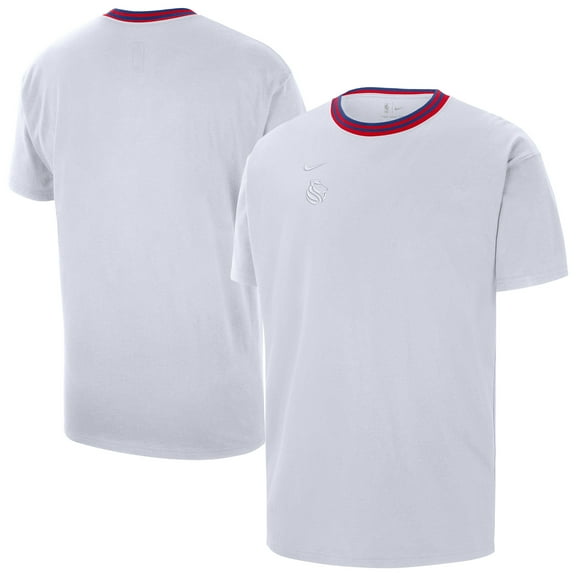 Men's-Nike White Sacramento Kings City Edition Courtside Premium T-Shirt