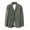 Army Green, variant on Men's Casual Three-Button Stripe Lined Cotton Twill Suit Jacket Army Green