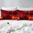 thumbnail image 3 of Erosebridal Housse de Couette Chic à Roses Rouges Simple, Literie Joyeuse Saint-Valentin Taille Simple pour Elle, Réversible 2 Pcs (Sans Couette), 3 of 7