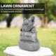 thumbnail image 3 of Bulldog francés sobre pedestal Accesorios para el hogar o el jardín Decoración de jardín Decoración de exterior gris, gris, 3 of 5