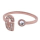 thumbnail image 2 of Anillo de Mujer Inicial Letra LuckyLy, Oro Rosa 18k y Zirconia Cúbica, Modelo Layla rosa UNITALLA, 2 of 6