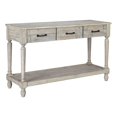 thumbnail image 1 of Signature Design by Ashley Shawnalore Farmhouse Solid Pine Wood Sofa Console Table, Whitewash, 1 of 2