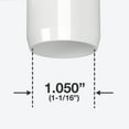thumbnail image 6 of FORMUFIT PVC Fitting, 5-Way Cross Side Outlet, Furniture Grade, 3/4" Size, White, 8-Pack (F0345WC-WH-8), 6 of 7