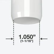 FORMUFIT PVC Fitting, 5-Way Cross Side Outlet, Furniture Grade, 3/4 Size, White, 8-Pack (F0345WC-WH-8)