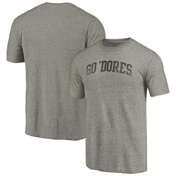 Men's Heathered Gray Vanderbilt Commodores Arched Team Battle Cry Tri-Blend T-Shirt