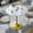 Glossy White Top + Gold Leg, variant on Wisfor 2-4 Person Dining Table Home Leisure Table w/ Metal Stable Base & Sintered Stone for Living Room Dining Room , LxH: 29.92x30.90 inch, Glossy Jade-White Top Gold Leg
