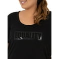 thumbnail image 5 of Terra Sky Women's Plus Size Scoop Neck Graphic Tee, 5 of 7