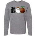 thumbnail image 3 of Inktastic Boo Halloween Ghost and Plaid Pumpkin Long Sleeve T-Shirt, 3 of 5