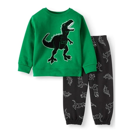 Garanimals Toddler Boys Graphic Sweatshirt and Sweatpants, 2pc Outfit Set