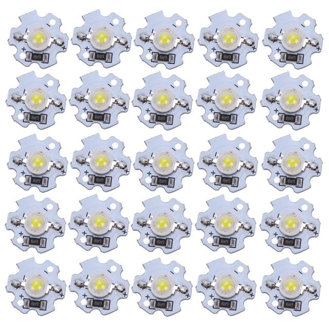 LHCER 25Pcs 5V LED Chips 200LM 1W High Power LED Lamp Beads For DIY Lighting Fixtures