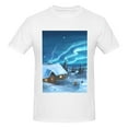 thumbnail image 4 of Bingfone Mountain Cottage In Snow Men'S Loose Fit Short-Sleeve Pocket T-Shirt, 4 of 7