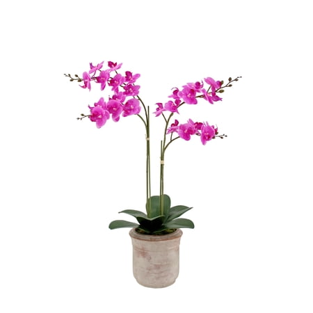 Artificial 2-Stem Phalaenopsis Pink Orchid