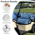 thumbnail image 5 of Garronmavis Blue Palm Leaf Golf Cart Rear Seat Cover Accessories Suitable for All Seasons Golf Cart Seat Cover Replacement Smooth Surface Accessiores for Interior, 5 of 6