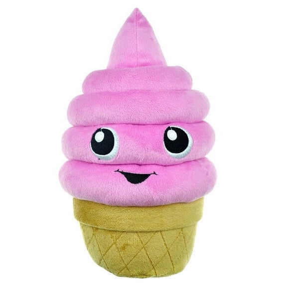 Large Junkeez Big Breed Dog Toys Squeaker Funny Junk Food Snacks Pick Character (Ice Cream Cone)