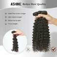 thumbnail image 6 of ASHINE 22 24 26 inch Raw Human Hair Bundles Deep Curly Unprocessed Cambodian Flip Over Quick Weave for Women Natural Black 3 pcs Bundles, 6 of 7