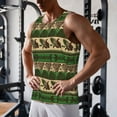 thumbnail image 5 of Fotbe Dark Green Vintage Corn Pattern Pattern Men's Quick Dry Workout Tank Top Gym Muscle Tee Fitness Bodybuilding Sleeveless T Shirt Breathable Workout Shirt-XX-Large, 5 of 9