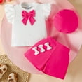 thumbnail image 4 of Hessimy Girls Cotton Short Sleeve Top and Pants,2 Piece Pajama Set,Night Pajamas(Hot Pink,18-24 Months), 4 of 7