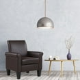 thumbnail image 5 of Lohoms Modern Faux Leather Accent Chair Uplostered Arm Chairs Comfy Single Sofa Chair for Living Room, Office Study, 5 of 11