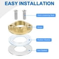 thumbnail image 4 of Female Thread Hex Lock Nut 3/4inch (19mm) Stainless Steel 304 Single Hole Faucet Lock Nuts with Gasket, 4 of 6