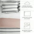 thumbnail image 3 of Noble Linens Rose Desert Stripe Reversible 3-Piece Duvet Cover Set, King/Cal King, 3 of 11