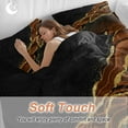 thumbnail image 4 of Black Gold Marble Bedding Duvet Cover Set Full Size 4 Pieces Brown Luxury Modern Abstract Wave Texture Bedding Set with Zipper Closure, 1 Comforter Cover 86x86 Inches 1 Flat Sheet & 2 Pillow Cases, 4 of 7
