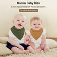 thumbnail image 3 of Baberos para bebés CIVARUA KIDS, paquete de 8 unidades, algodón suave y absorbente, 3 of 7