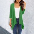 thumbnail image 2 of Baqcunre Cardigan For Women Women'S Pure Color Fashion Casual Three Quarter Sleeve Cardigan Womens Fall Fashion 2023 Sweaters For Women Green L, 2 of 5