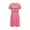 Hot Pink, variant on Aboser Short Sleeve Nightgowns for Women Halloween Holiday Sleepwear Funny Printed Nightshirt Loose Fit Crewneck Pajama Dress
