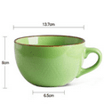 thumbnail image 4 of Farcauo Large Coffee Cup Ceramic Soup Mug with Handles 24 Ounce Oversized Soup Mugs Bowl Porcelain 700 ML Coffee Tea Cup Soups Ramen Salad Bowl Coffee Cappuccino Cups Large Soup Bowl XXL Cereal Bowls, 4 of 6