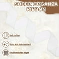 thumbnail image 7 of Sheer Organza Ribbon 1 Inch 50 Yards Chiffon Sheer Ribbons for Gift Wrapping Wedding Party Decoration Flower Bouquet Crafts Christmas, White, 7 of 7
