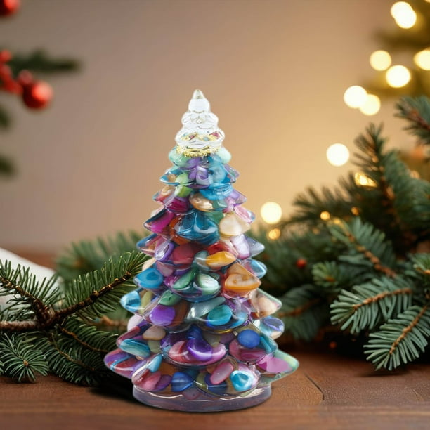 Resin Christmas Tree Home Mini Decoration Christmas Tabletop Ornaments Ornaments Ornaments