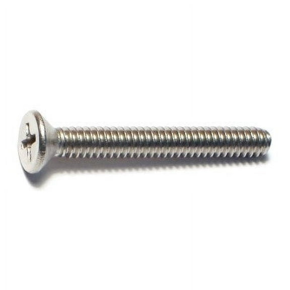 #10-24 x 1-1/2" 18-8 Stainless Steel Coarse Thread Phillips Flat Head Machine Screws MSFSS-263